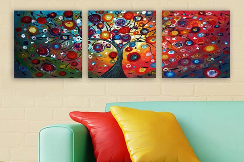 Canvastavla VP Italy 3-pack Flerfärgad, 30x30 cm