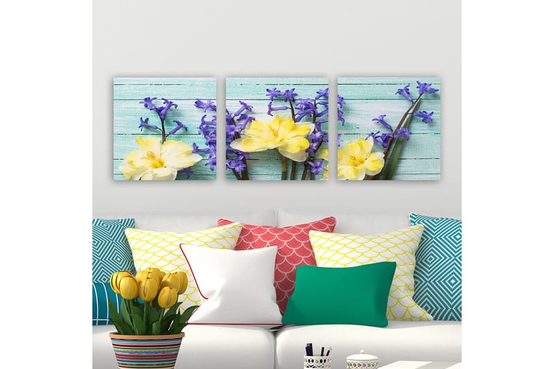 Canvastavla VP Italy 3-pack Flerfärgad, 30x30 cm