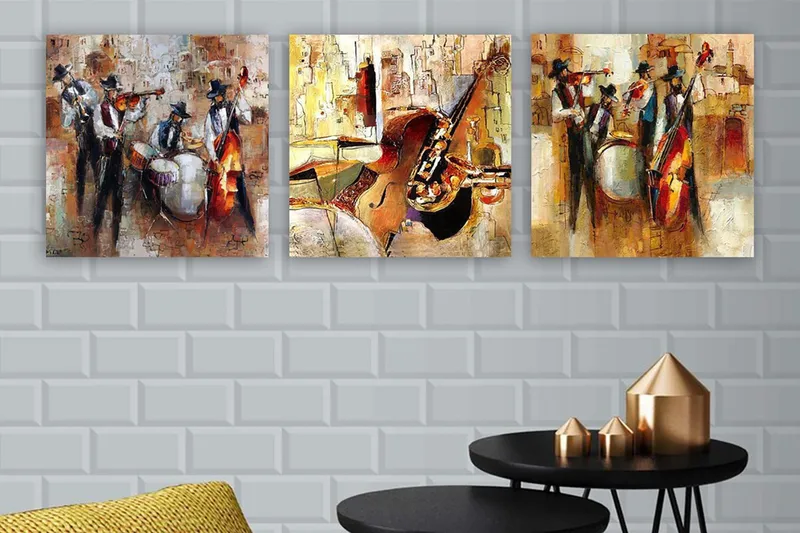 Canvastavla VP Italy 3-pack Flerfärgad, 30x30 cm