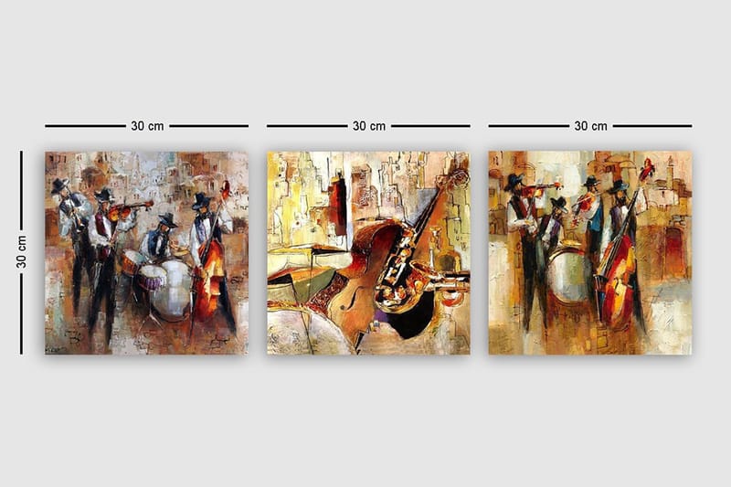 Canvastavla VP Italy 3-pack Flerfärgad - 30x30 cm - Inredning - Tavlor & posters - Canvastavla