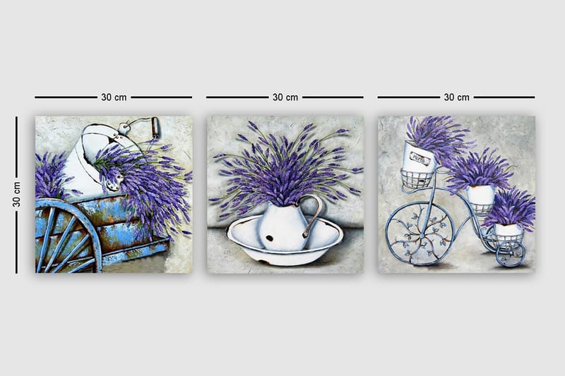 Canvastavla VP Italy 3-pack Flerfärgad - 30x30 cm - Inredning - Tavlor & posters - Canvastavla