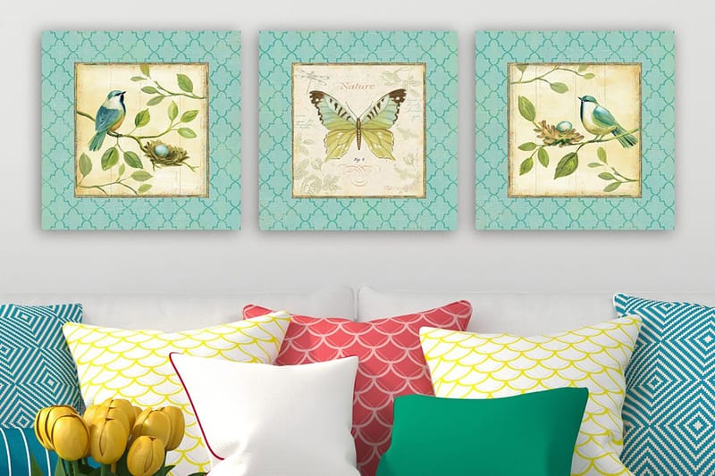 Canvastavla VP Italy 3-pack Flerfärgad, 30x30 cm