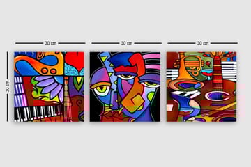 Canvastavla VP Italy 3-pack Flerfärgad - 30x30 cm - Inredning - Tavlor & posters - Canvastavla