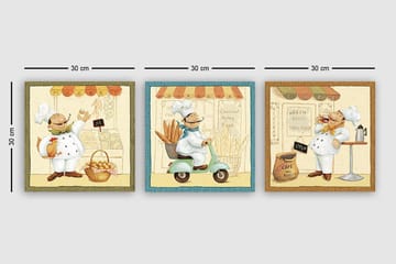 Canvastavla VP Italy 3-pack Flerfärgad - 30x30 cm - Inredning - Tavlor & posters - Canvastavla