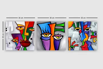 Canvastavla VP Italy 3-pack Flerfärgad - 30x30 cm - Inredning - Tavlor & posters - Canvastavla