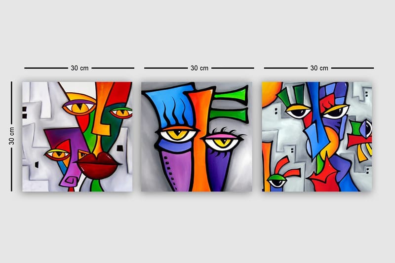 Canvastavla VP Italy 3-pack Flerfärgad - 30x30 cm - Inredning - Tavlor & posters - Canvastavla