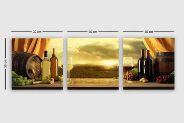 Canvastavla VP Italy 3-pack Flerfärgad - 30x30 cm - Inredning - Tavlor & posters - Canvastavla