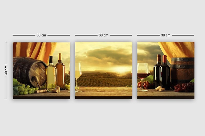Canvastavla VP Italy 3-pack Flerfärgad - 30x30 cm - Inredning - Tavlor & posters - Canvastavla