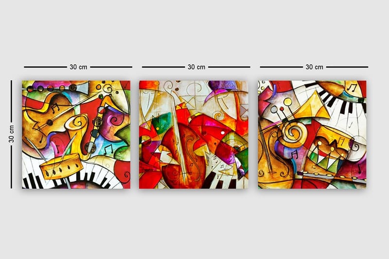 Canvastavla VP Italy 3-pack Flerfärgad - 30x30 cm - Inredning - Tavlor & posters - Canvastavla