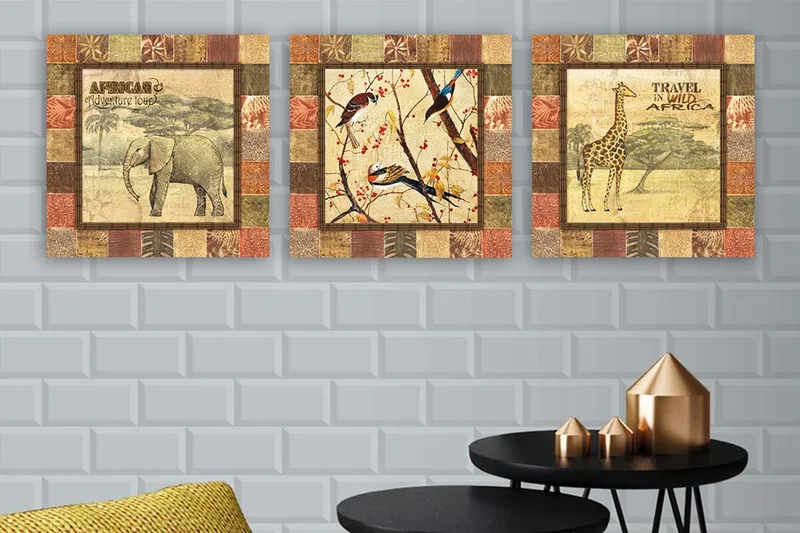 Canvastavla VP Italy 3-pack Flerfärgad, 30x30 cm