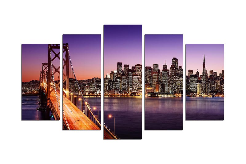 Canvastavla VP Italy 5-pack Flerfärgad - 20x60 cm - Inredning - Tavlor & posters - Canvastavla