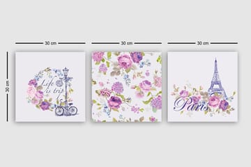 Canvastavla VP Spain 3-pack Flerfärgad - 30x30 cm - Inredning - Tavlor & posters - Canvastavla