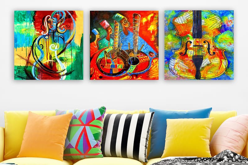 Canvastavla VP Spain 3-pack Flerfärgad - 30x30 cm - Inredning - Tavlor & posters - Canvastavla