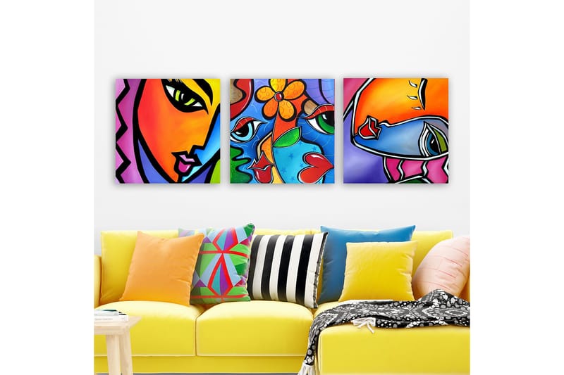 Canvastavla VP Spain 3-pack Flerfärgad - 30x30 cm - Inredning - Tavlor & posters - Canvastavla