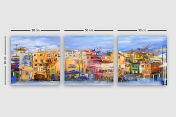 Canvastavla VP Spain 3-pack Flerfärgad - 30x30 cm - Inredning - Tavlor & posters - Canvastavla