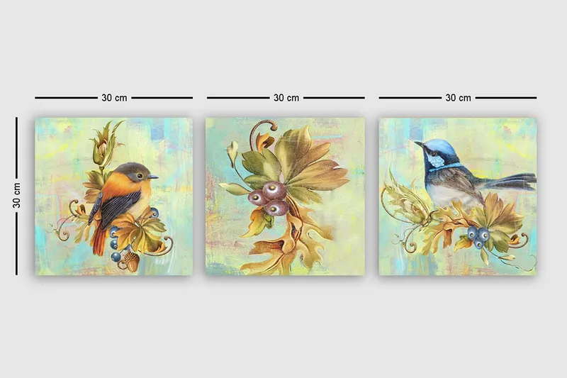 Canvastavla VP Spain 3-pack Flerfärgad - 30x30 cm - Inredning - Tavlor & posters - Canvastavla