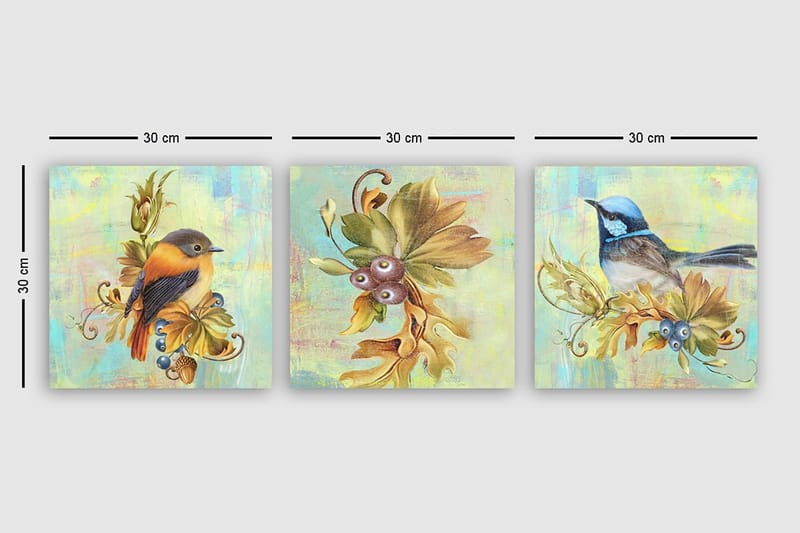 Canvastavla VP Spain 3-pack Flerfärgad - 30x30 cm - Inredning - Tavlor & posters - Canvastavla