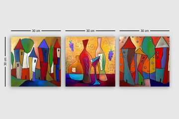 Canvastavla VP Spain 3-pack Flerfärgad - 30x30 cm - Inredning - Tavlor & posters - Canvastavla