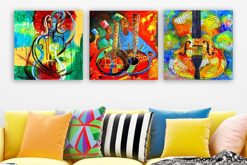 Canvastavla VP Spain 3-pack Flerfärgad, 30x30 cm