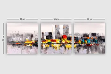 Canvastavla VP Spain 3-pack Flerfärgad - 30x30 cm - Inredning - Tavlor & posters - Canvastavla