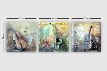 Canvastavla VP Spain 3-pack Flerfärgad - 30x30 cm - Inredning - Tavlor & posters - Canvastavla