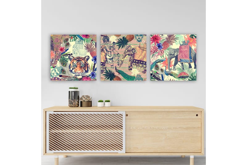 Canvastavla VP Spain 3-pack Flerfärgad, 30x30 cm