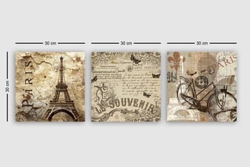 Canvastavla VP Spain 3-pack Flerfärgad - 30x30 cm - Inredning - Tavlor & posters - Canvastavla