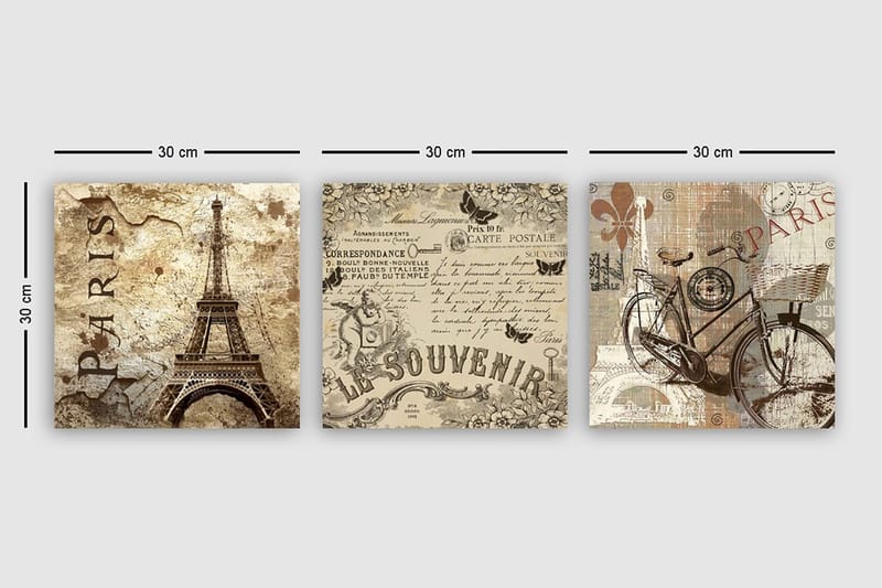 Canvastavla VP Spain 3-pack Flerfärgad - 30x30 cm - Inredning - Tavlor & posters - Canvastavla