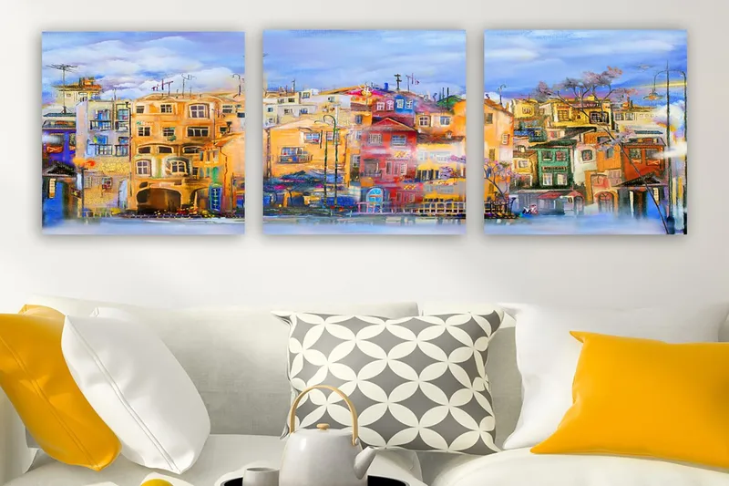 Canvastavla VP Spain 3-pack Flerfärgad, 30x30 cm