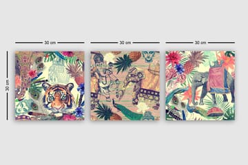 Canvastavla VP Spain 3-pack Flerfärgad - 30x30 cm - Inredning - Tavlor & posters - Canvastavla