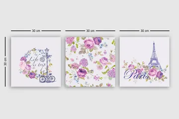 Canvastavla VP Spain 3-pack Flerfärgad - 30x30 cm - Inredning - Tavlor & posters - Canvastavla