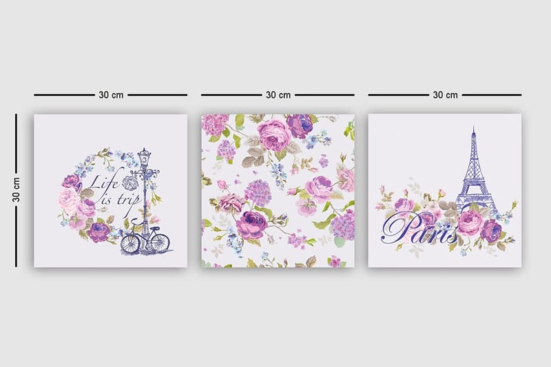 Canvastavla VP Spain 3-pack Flerfärgad - 30x30 cm - Inredning - Tavlor & posters - Canvastavla