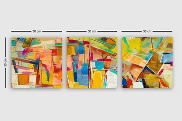 Canvastavla VP Spain 3-pack Flerfärgad - 30x30 cm - Inredning - Tavlor & posters - Canvastavla