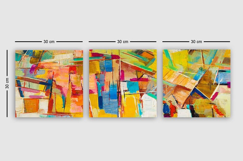 Canvastavla VP Spain 3-pack Flerfärgad - 30x30 cm - Inredning - Tavlor & posters - Canvastavla