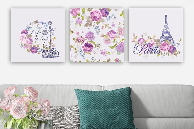 Canvastavla VP Spain 3-pack Flerfärgad, 30x30 cm