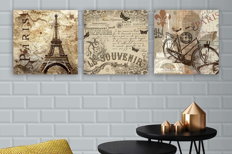 Canvastavla VP Spain 3-pack Flerfärgad, 30x30 cm