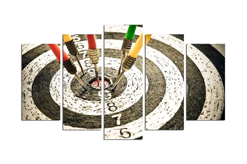 Canvastavla Young 5-pack Flerfärgad, 20x60 cm