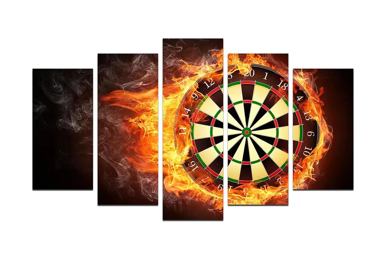 Canvastavla Young 5-pack Flerfärgad, 20x60 cm