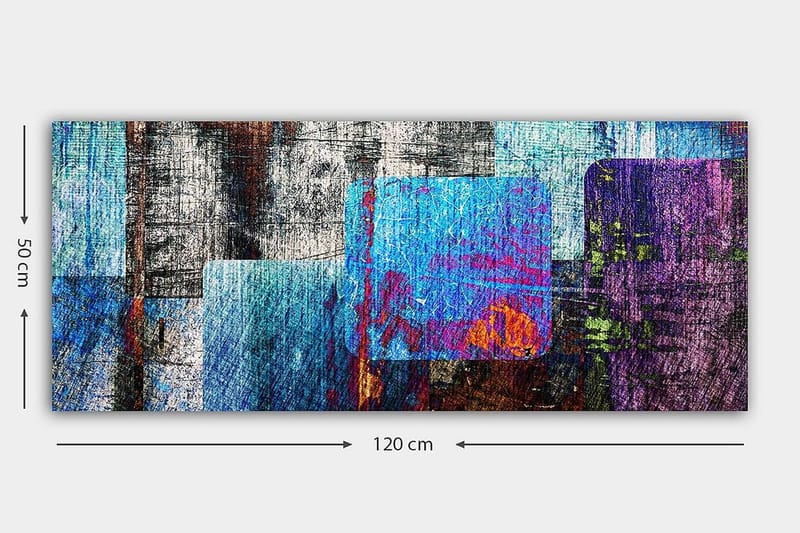 Canvastavla YTY Abstract & Fractals Flerfärgad - 120x50 cm - Inredning - Tavlor & posters - Canvastavla