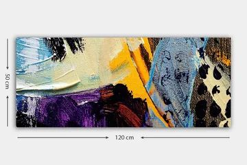 Canvastavla YTY Abstract & Fractals Flerfärgad - 120x50 cm - Inredning - Tavlor & posters - Canvastavla