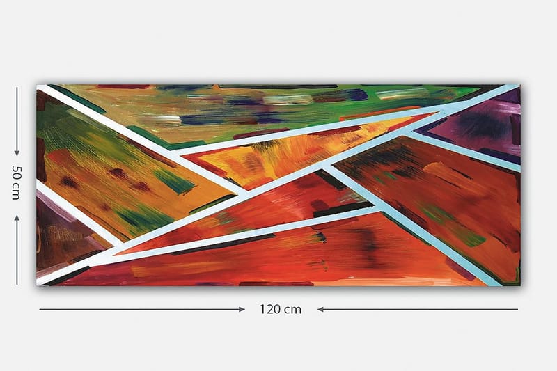 Canvastavla YTY Abstract & Fractals Flerfärgad - 120x50 cm - Inredning - Tavlor & posters - Canvastavla