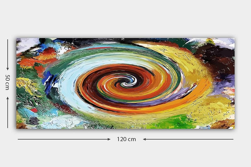Canvastavla YTY Abstract & Fractals Flerfärgad - 120x50 cm - Inredning - Tavlor & posters - Canvastavla