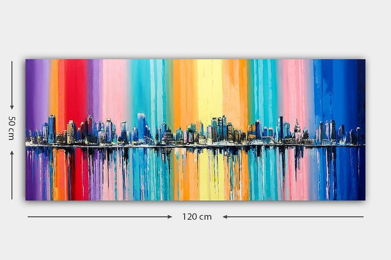 Canvastavla YTY Abstract & Fractals Flerfärgad - 120x50 cm - Inredning - Tavlor & posters - Canvastavla