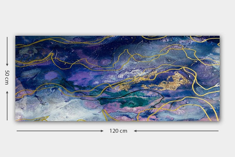 Canvastavla YTY Abstract & Fractals Flerfärgad - 120x50 cm - Inredning - Tavlor & posters - Canvastavla