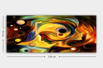 Canvastavla YTY Abstract & Fractals Flerfärgad - 120x50 cm - Inredning - Tavlor & posters - Canvastavla