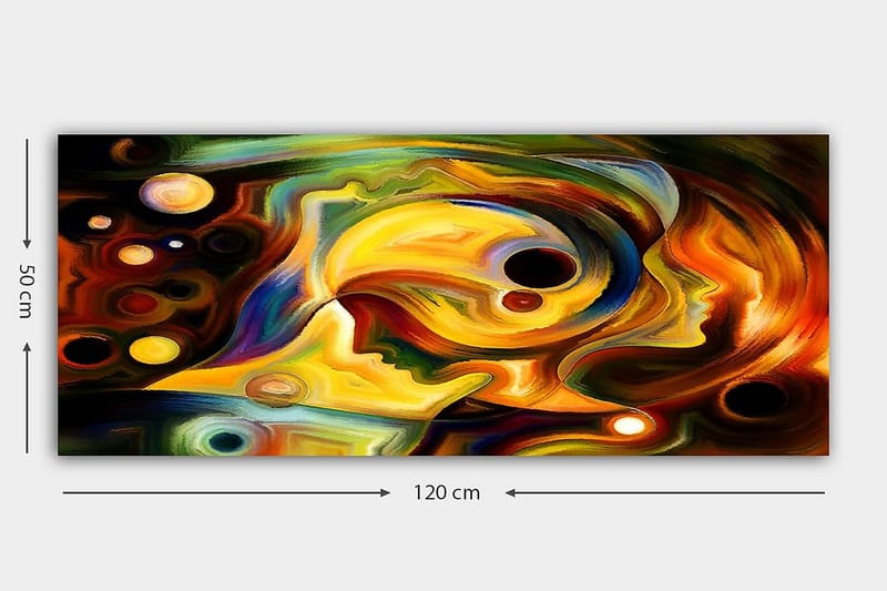 Canvastavla YTY Abstract & Fractals Flerfärgad - 120x50 cm - Inredning - Tavlor & posters - Canvastavla
