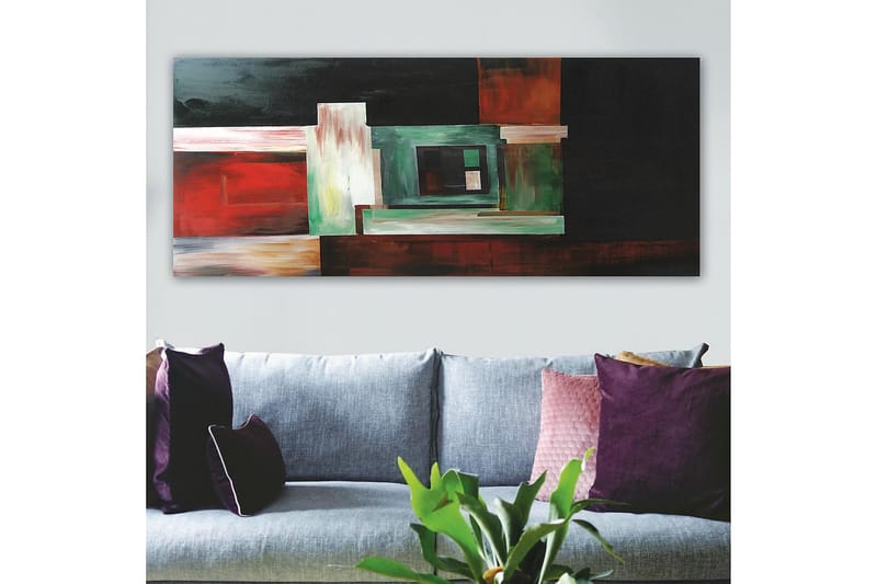 Canvastavla YTY Abstract & Fractals Flerfärgad - 120x50 cm - Inredning - Tavlor & posters - Canvastavla