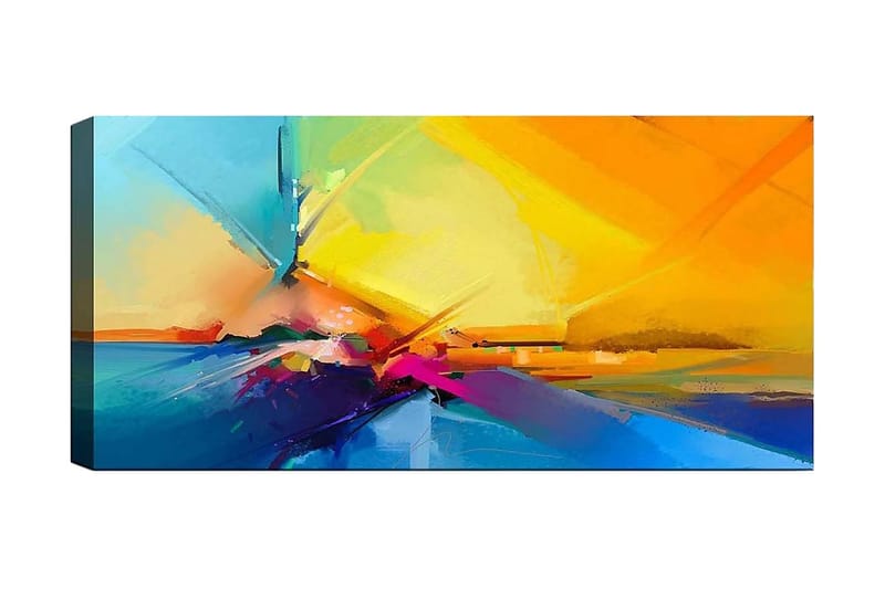 Canvastavla YTY Abstract & Fractals Flerfärgad - 120x50 cm - Inredning - Tavlor & posters - Canvastavla