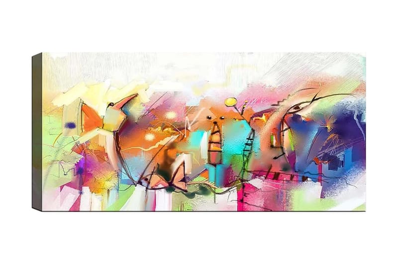 Canvastavla YTY Abstract & Fractals Flerfärgad - 120x50 cm - Inredning - Tavlor & posters - Canvastavla