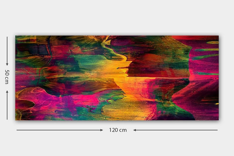 Canvastavla YTY Abstract & Fractals Flerfärgad - 120x50 cm - Inredning - Tavlor & posters - Canvastavla